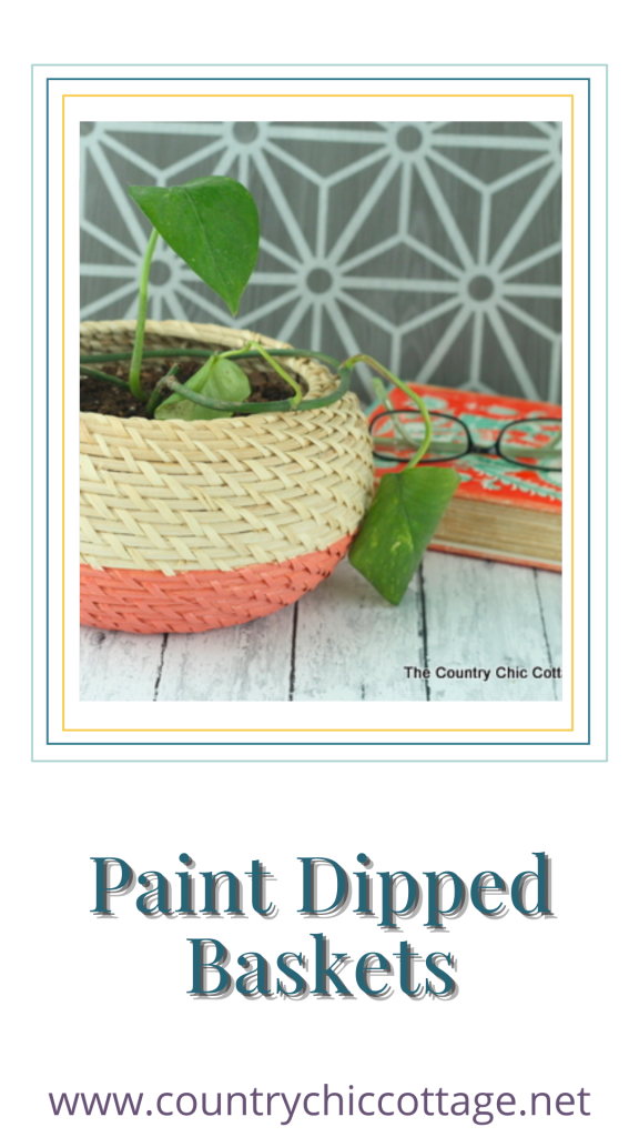 paint dipped baskets