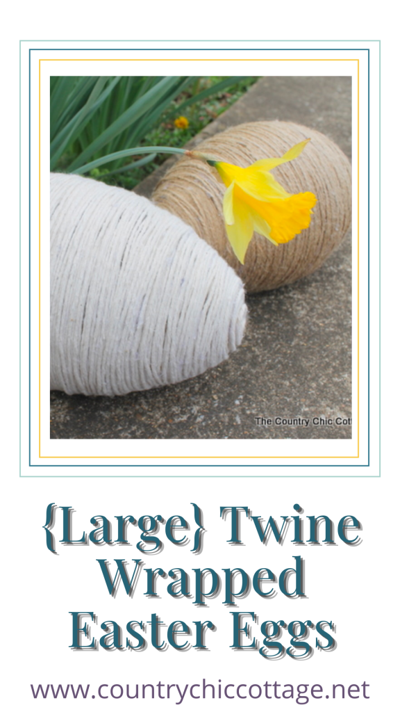 pinnable image for large twine wrapped easter eggs