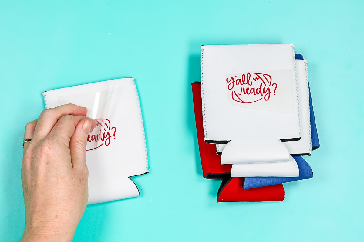 making can koozies with cricut autopress