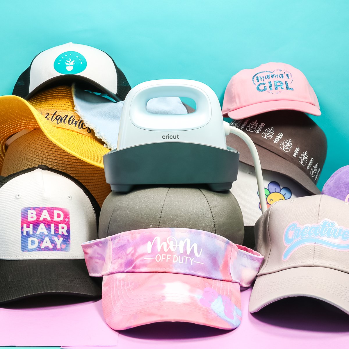 How To Put Iron-On Vinyl On A Hat With Cricut Explore Air 2 - Weekend Craft