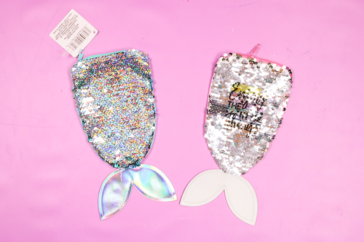 sublimation on sequin pencil pouch