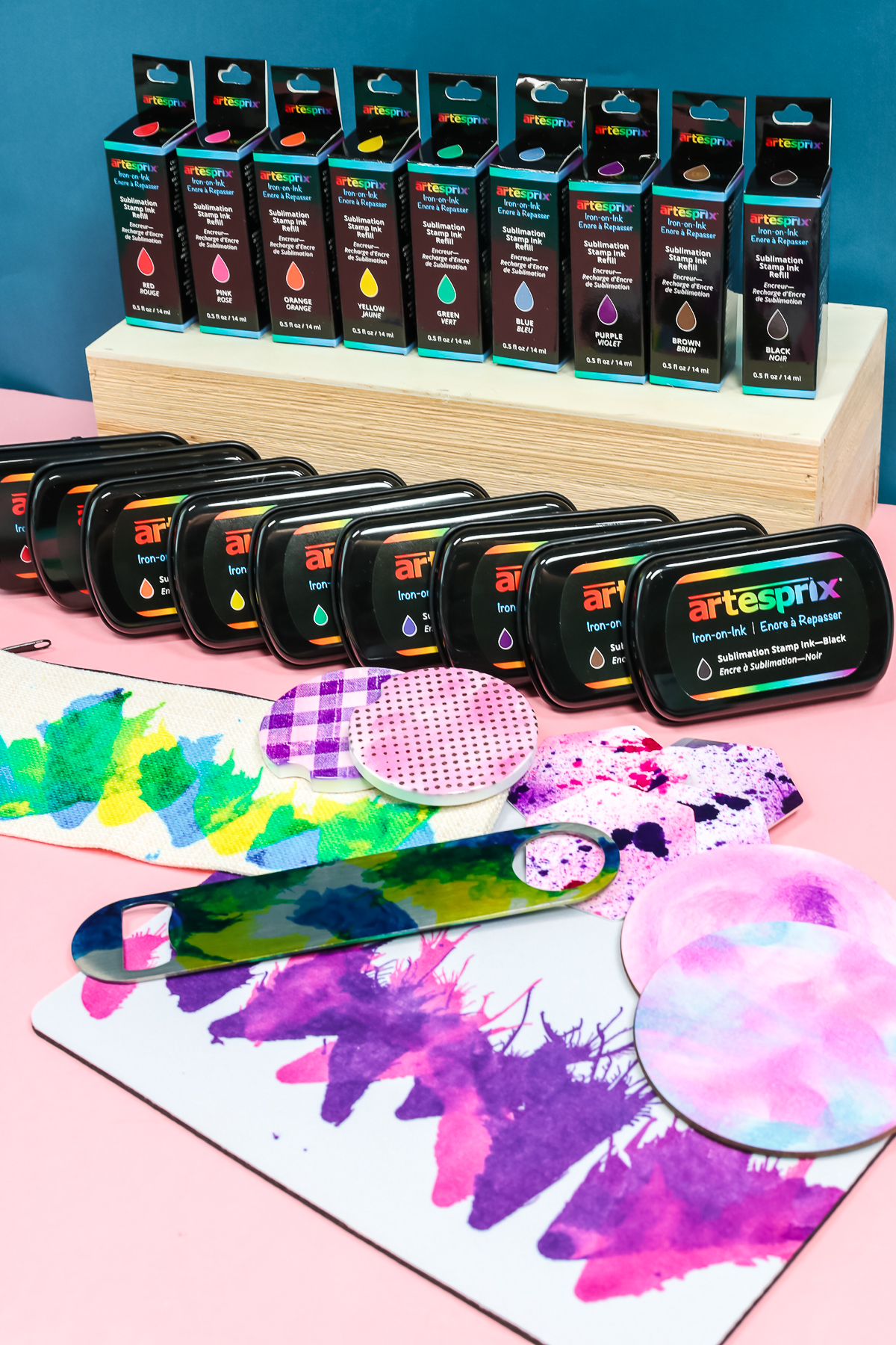 sublimation projects with stamps