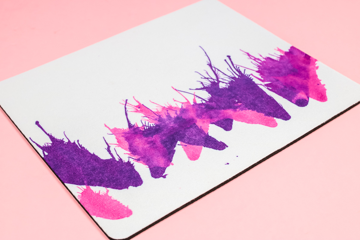 sublimation ink design on a mousepad