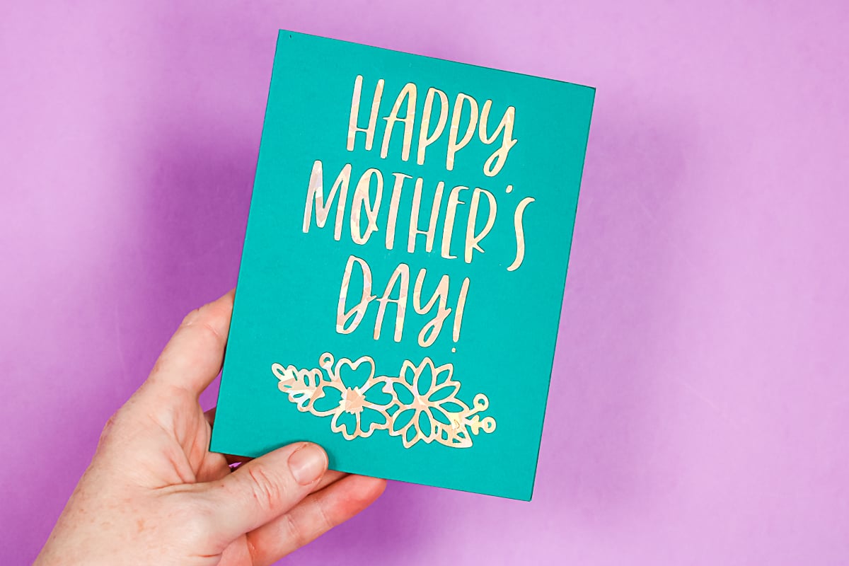 happy mother's day card made on a cricut