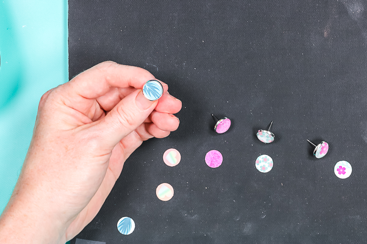 assembling diy stud earrings