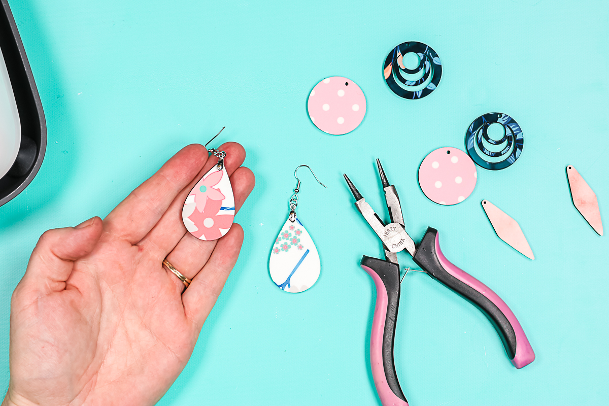 assembling earrings with findings