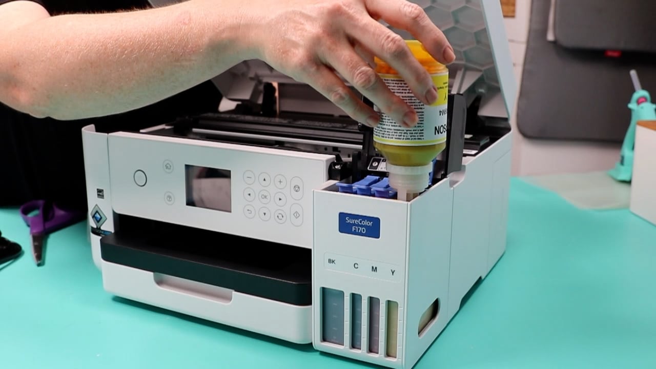 adding ink to sublimation printer