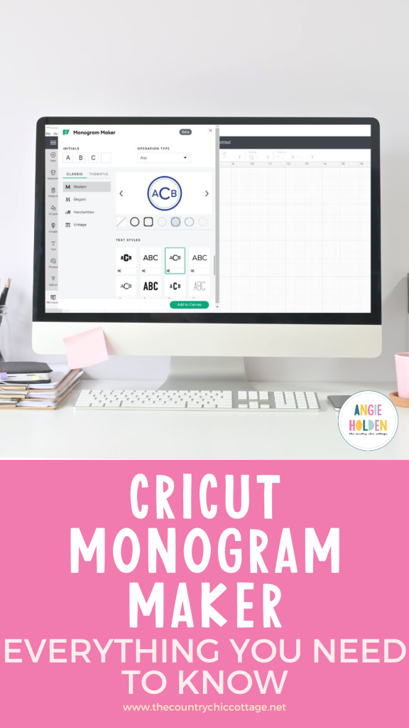 cricut monogram maker