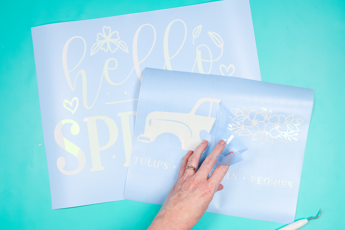 Weeding Cricut Stencil Vinyl