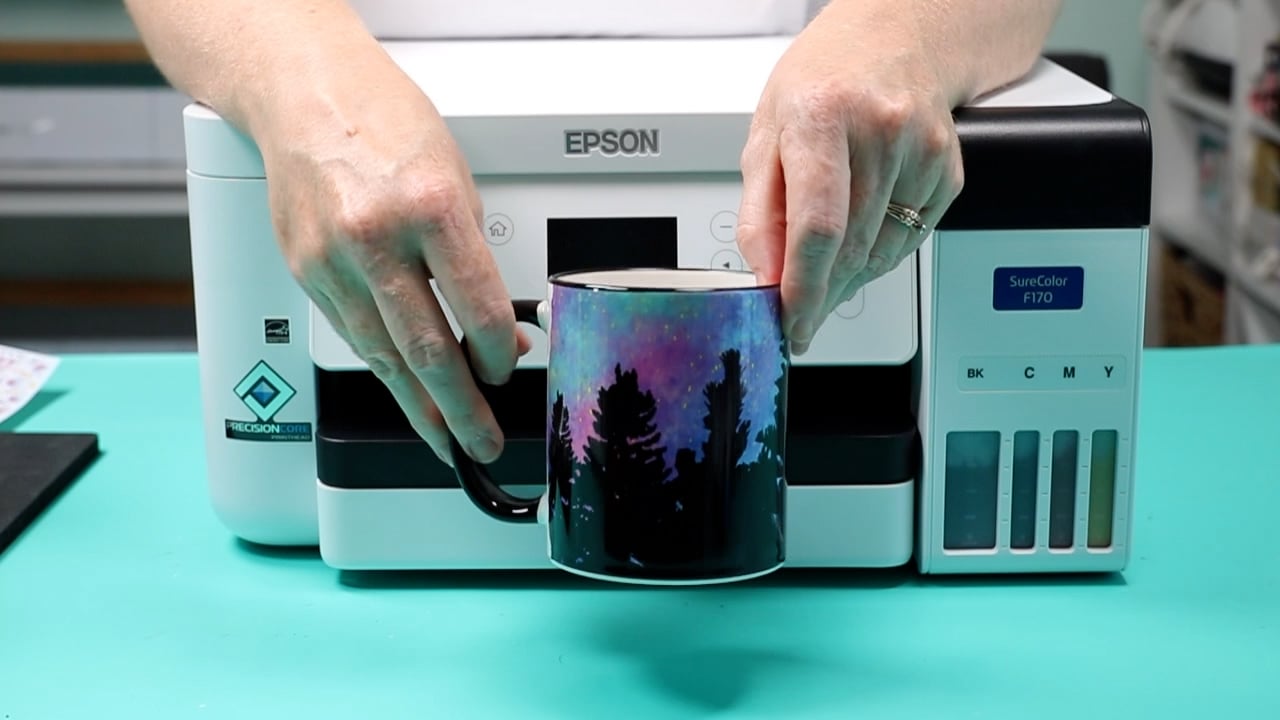 Sublimation mug printed from Epson F170 Sublimation Printer