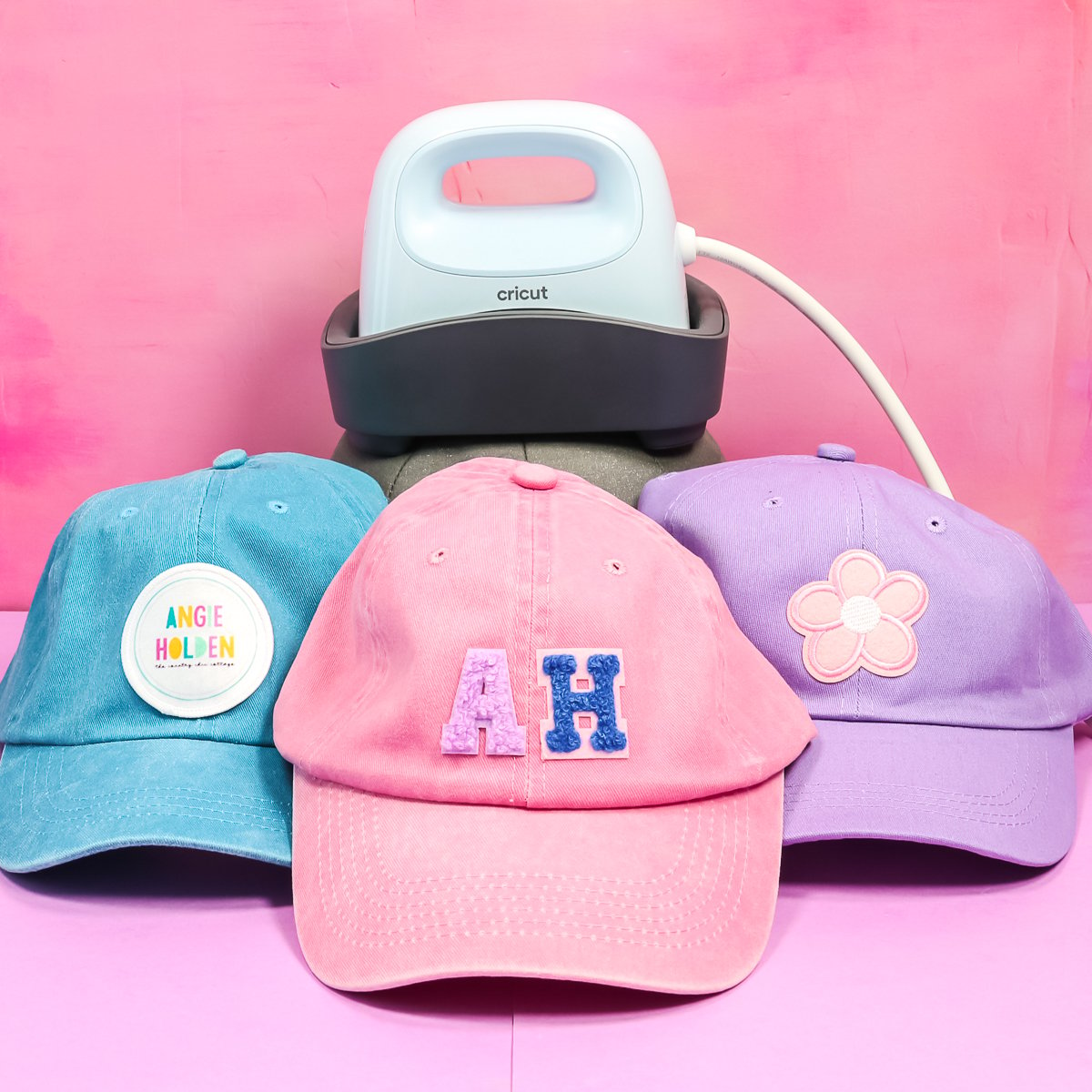 How to Add Patches with the Cricut Hat Press - Angie Holden The