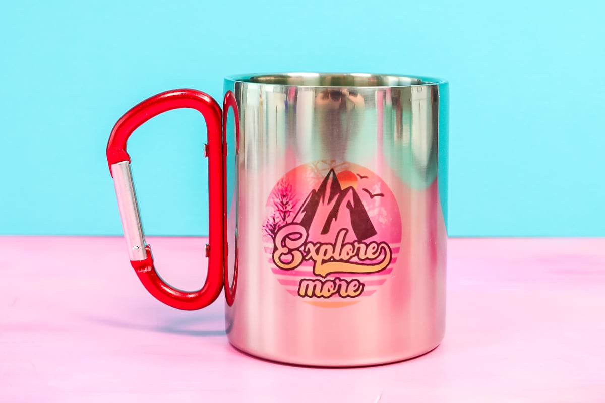 camping mug with sublimation design