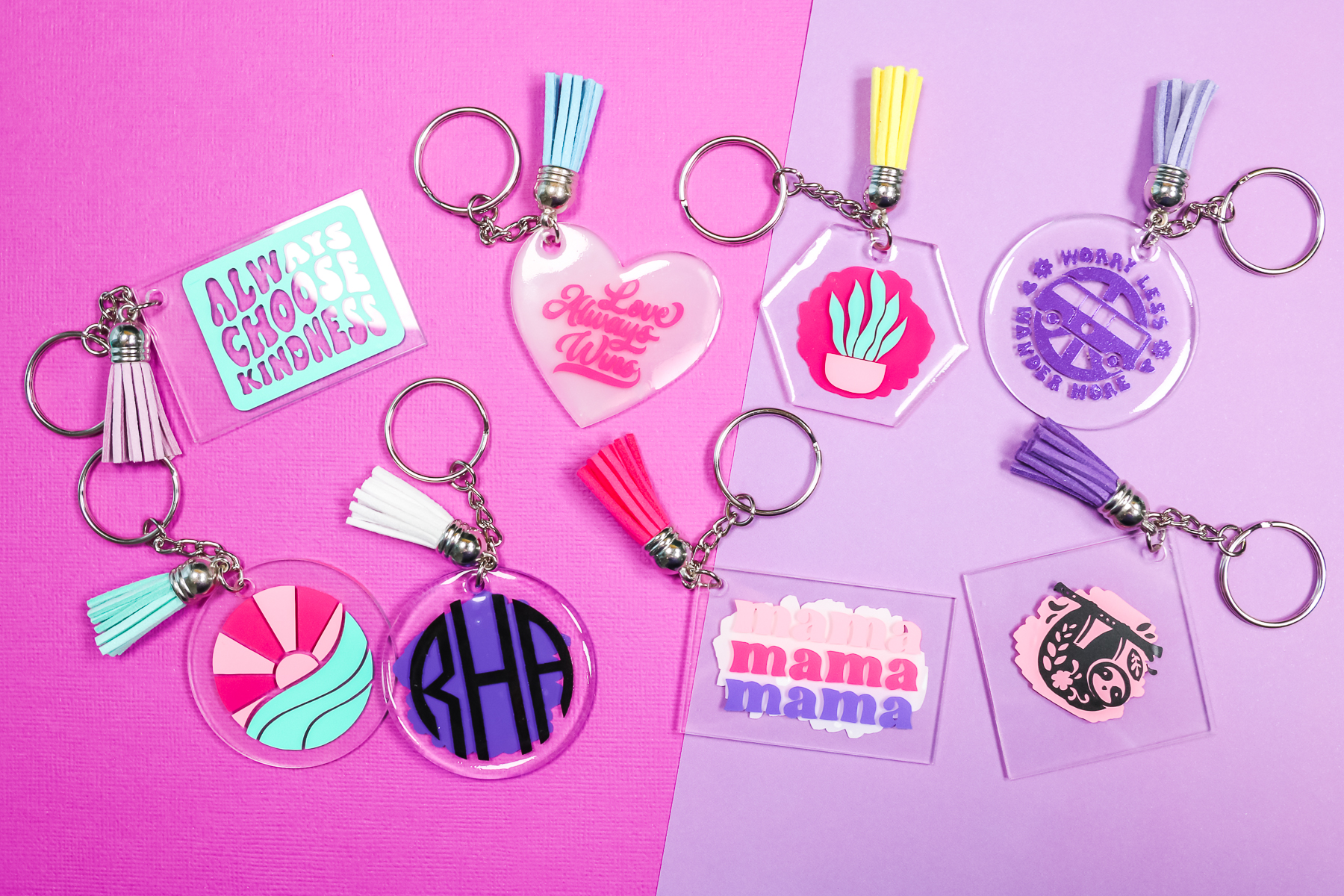 DIY Colorful Keychain Easy Step by Step Instructions - Crafting on the Fly