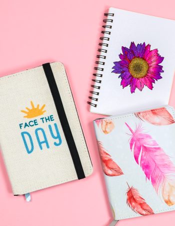Sublimation notebooks with Cricut EasyPress.