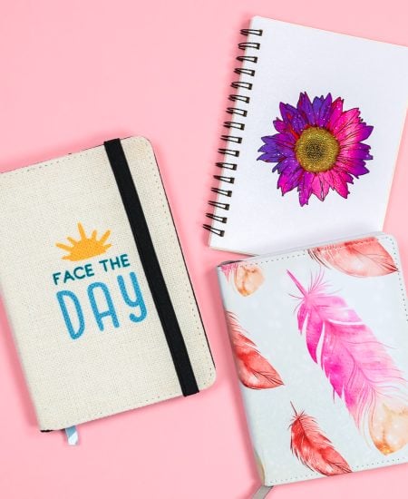 Sublimation notebooks with Cricut EasyPress.