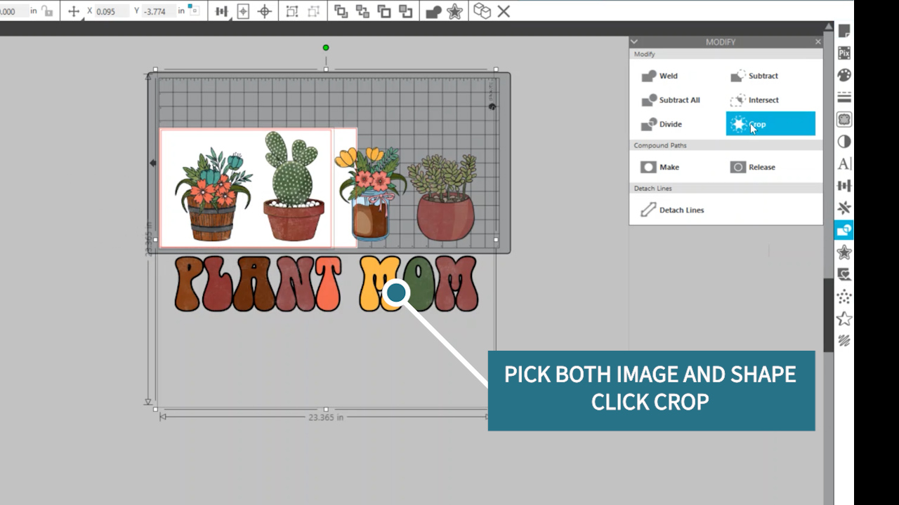 How to crop your design in Silhouette Studio.