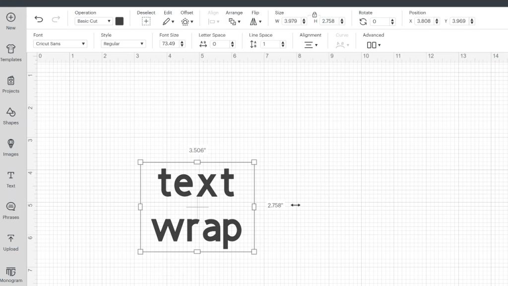 text wrap example