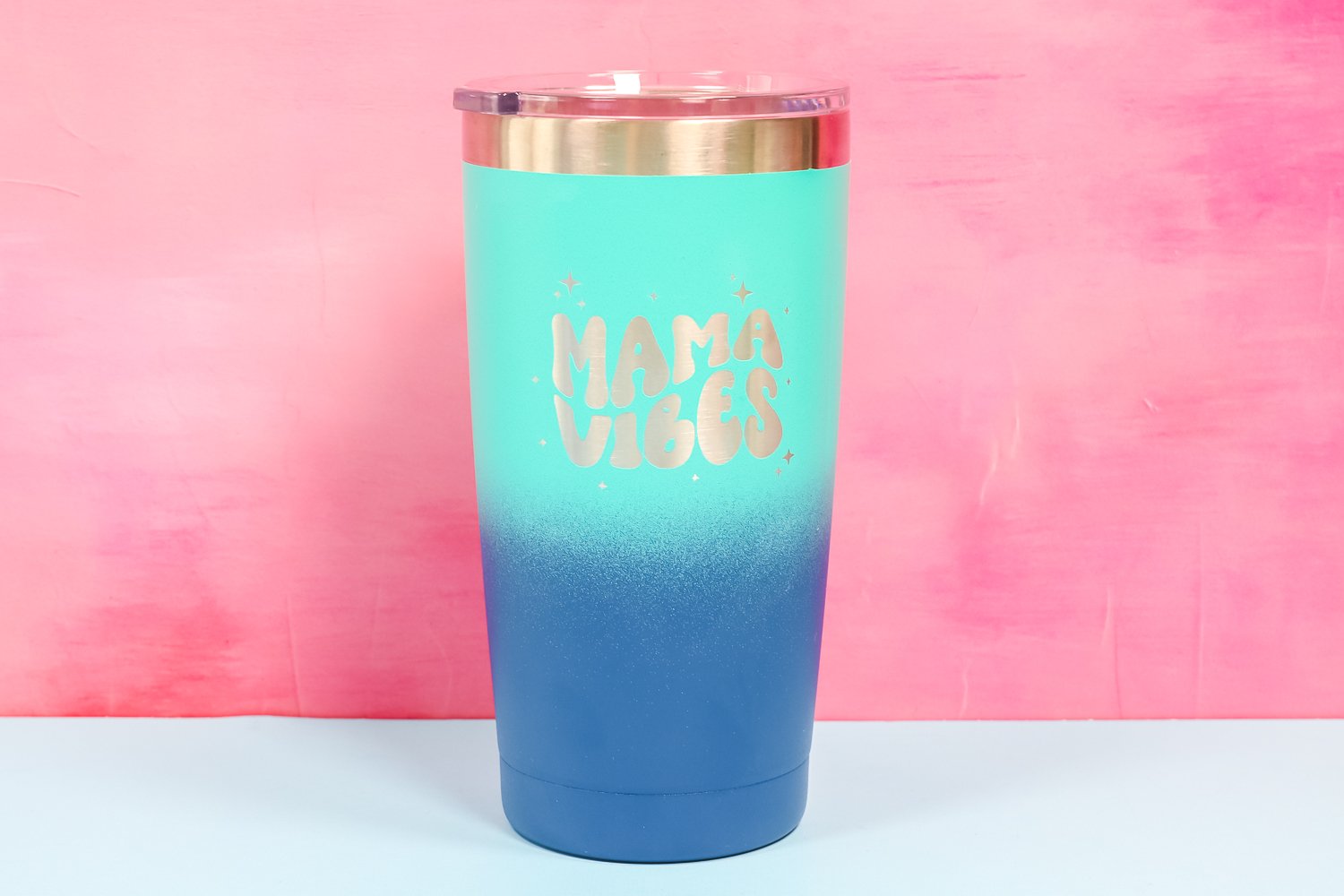 Finished mama vibes tumbler.