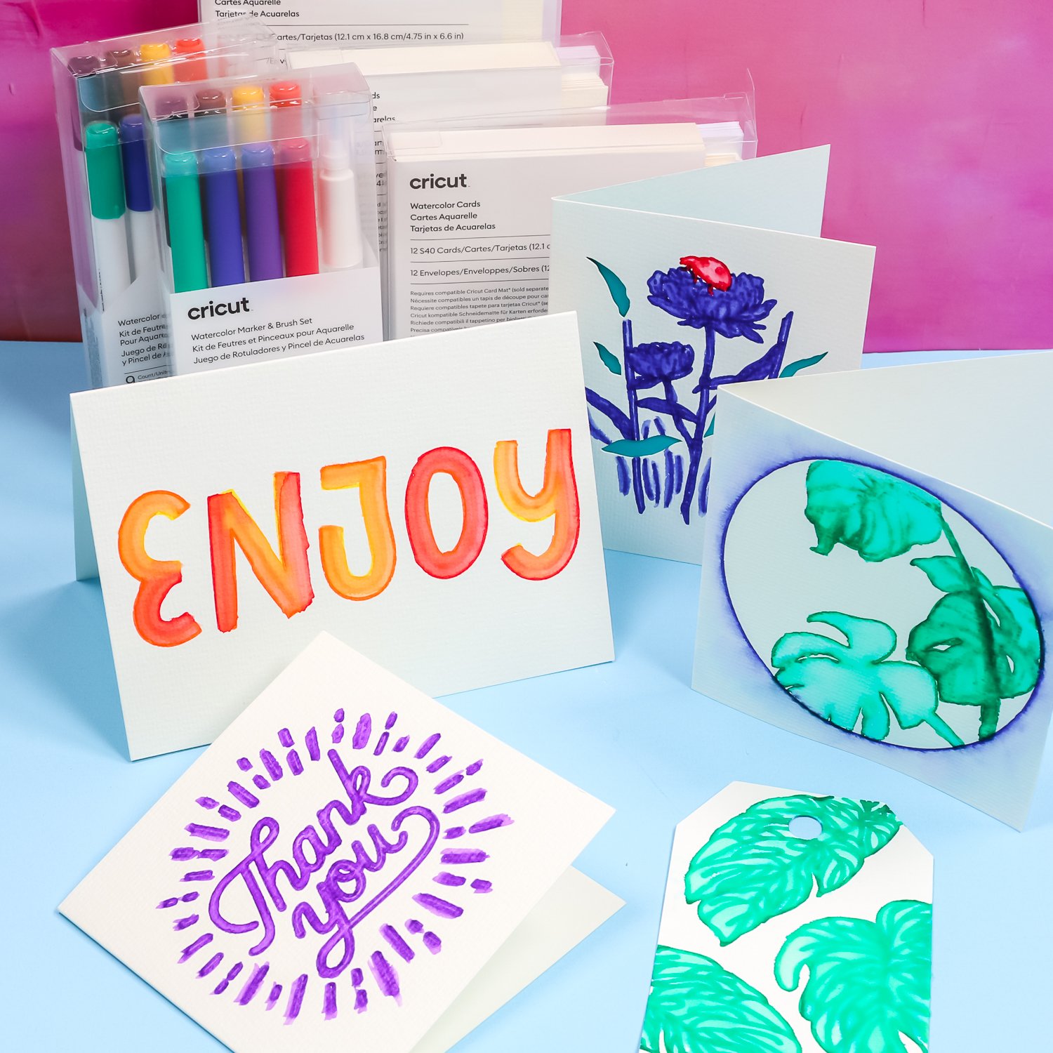 How to Use Cricut Watercolor Markers and Cards - Angie Holden The