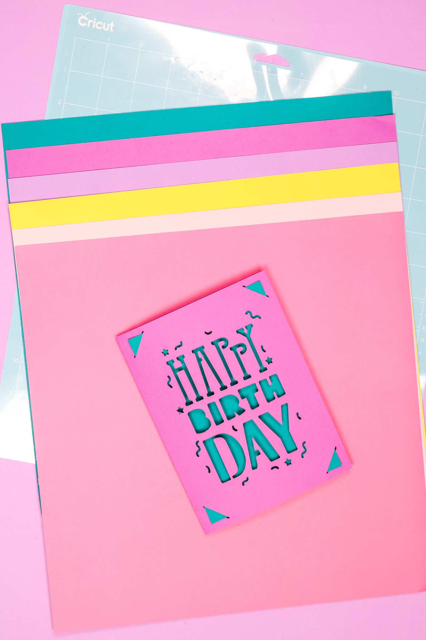 Use your Cricut machine to make cards with no card mat.
