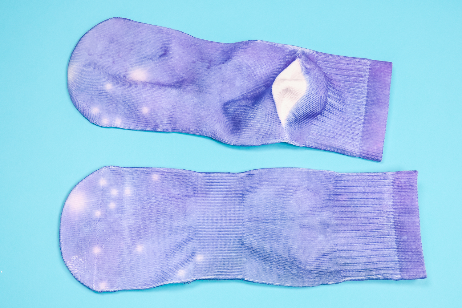 Finished galaxy sublimation ankle socks.
