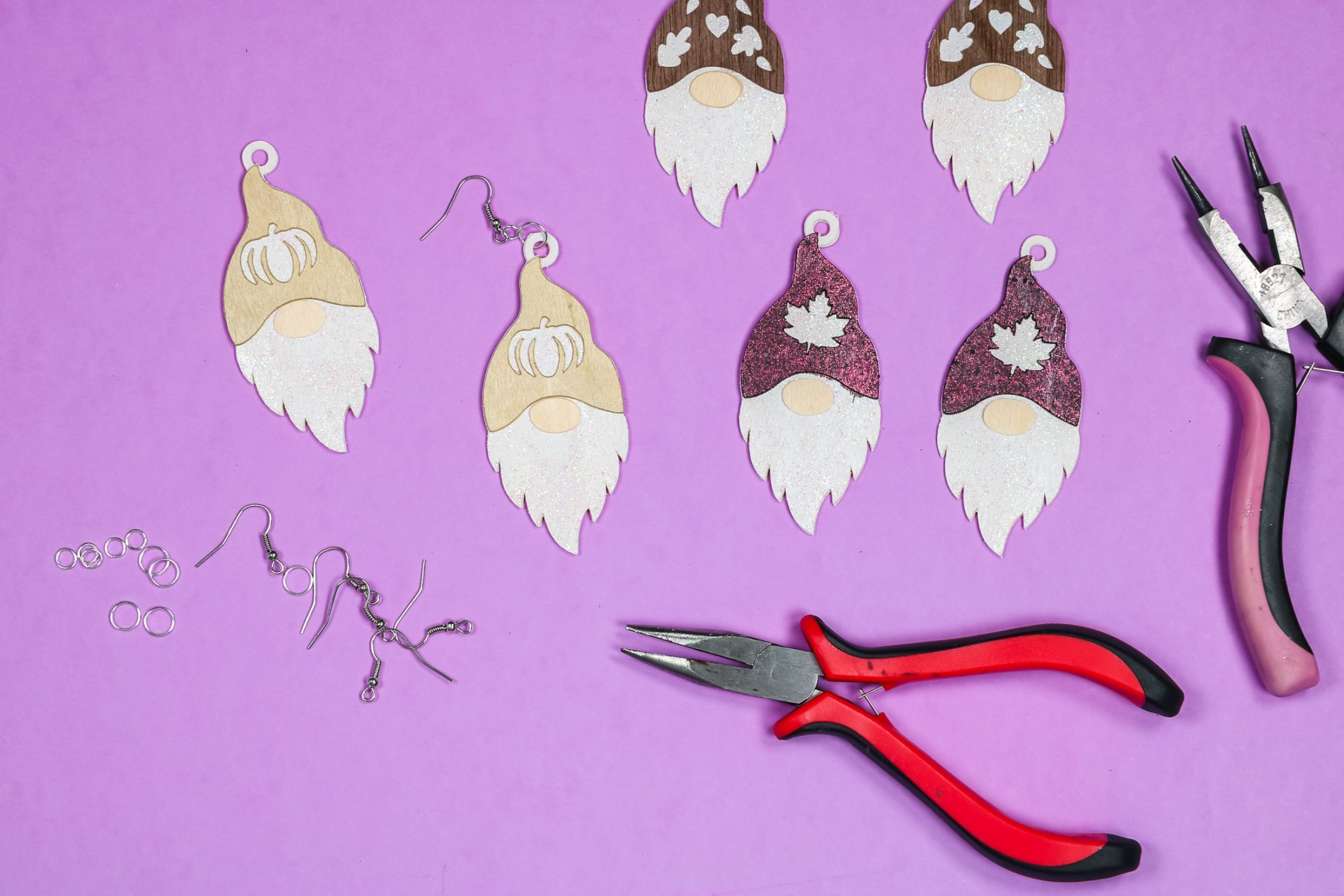 adding hooks to diy wood earrings