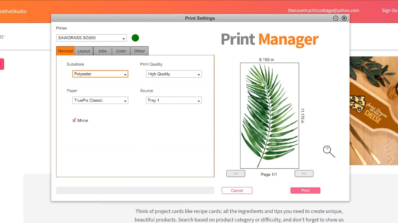 sawgrass print manager open local file
