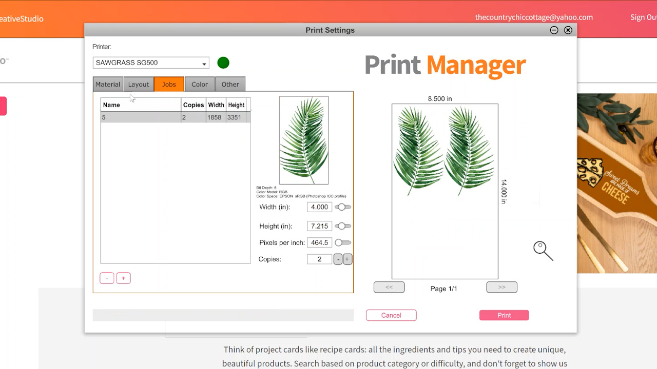 Printing more than one image