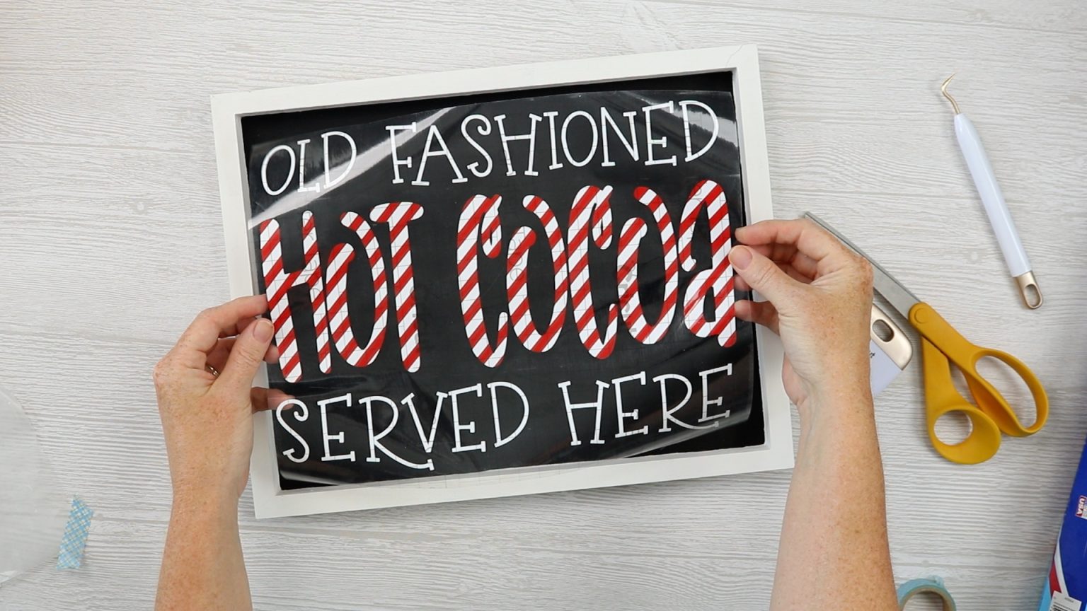 Cricut Signs with Layered Vinyl for the Holidays - Angie Holden The