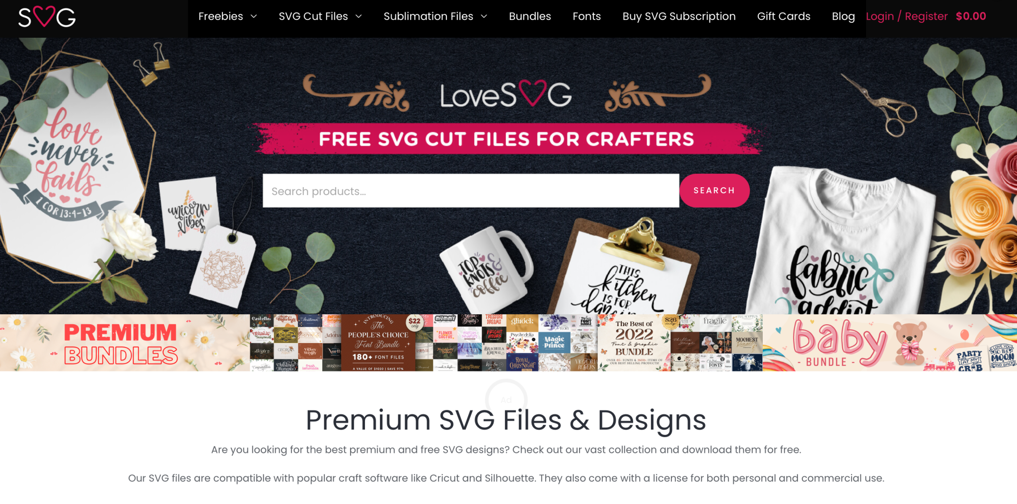 LoveSVG image and SVG subscription.