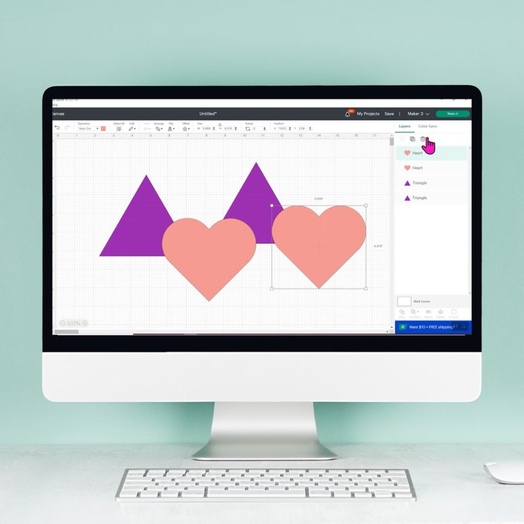 layers panel in cricut design space