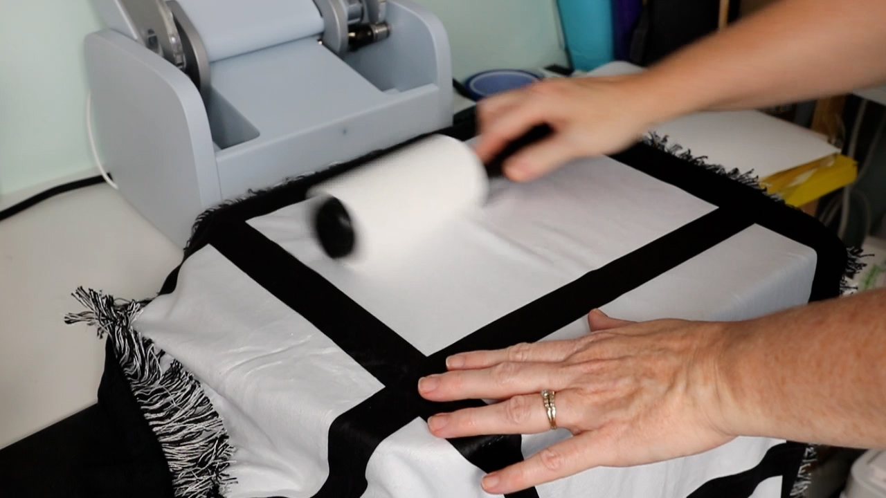 Lint roll sublimation photo blanket.