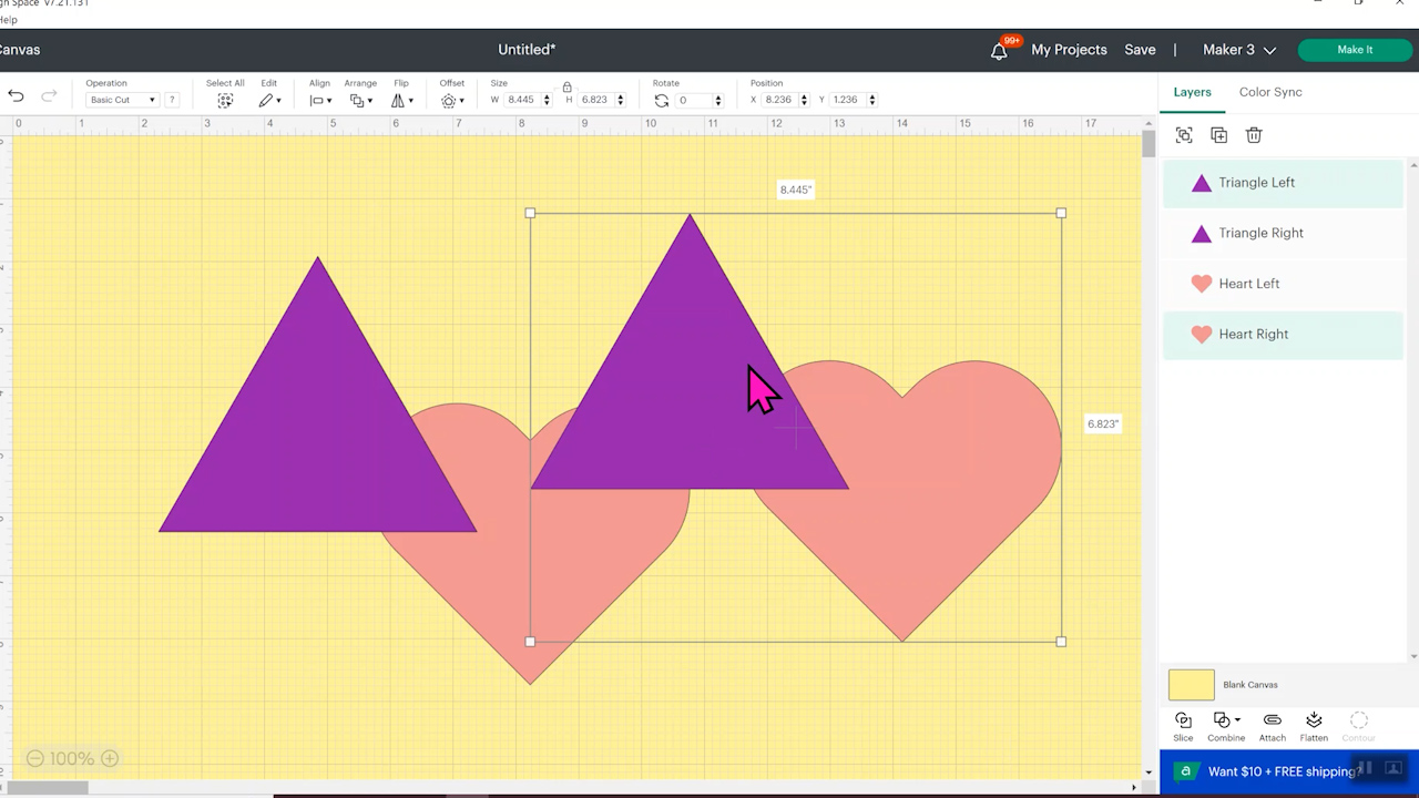 slice feature in cricut design sp