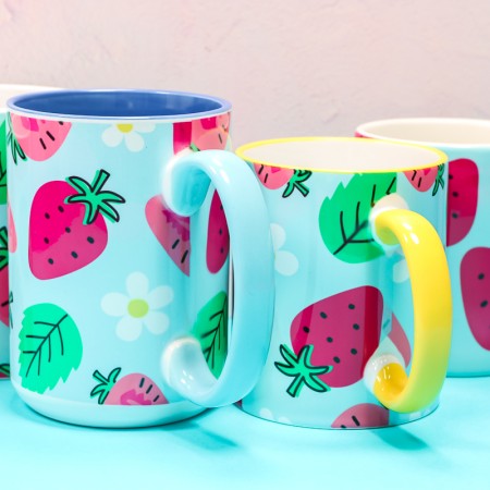 Finished full wrap sublimation mugs