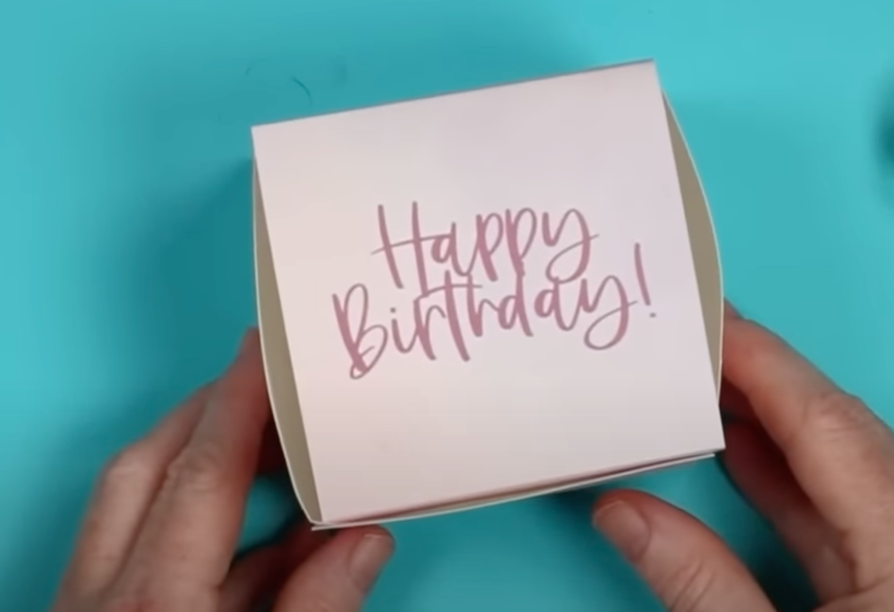 Finished Cricut Print Then Cut birthday box.