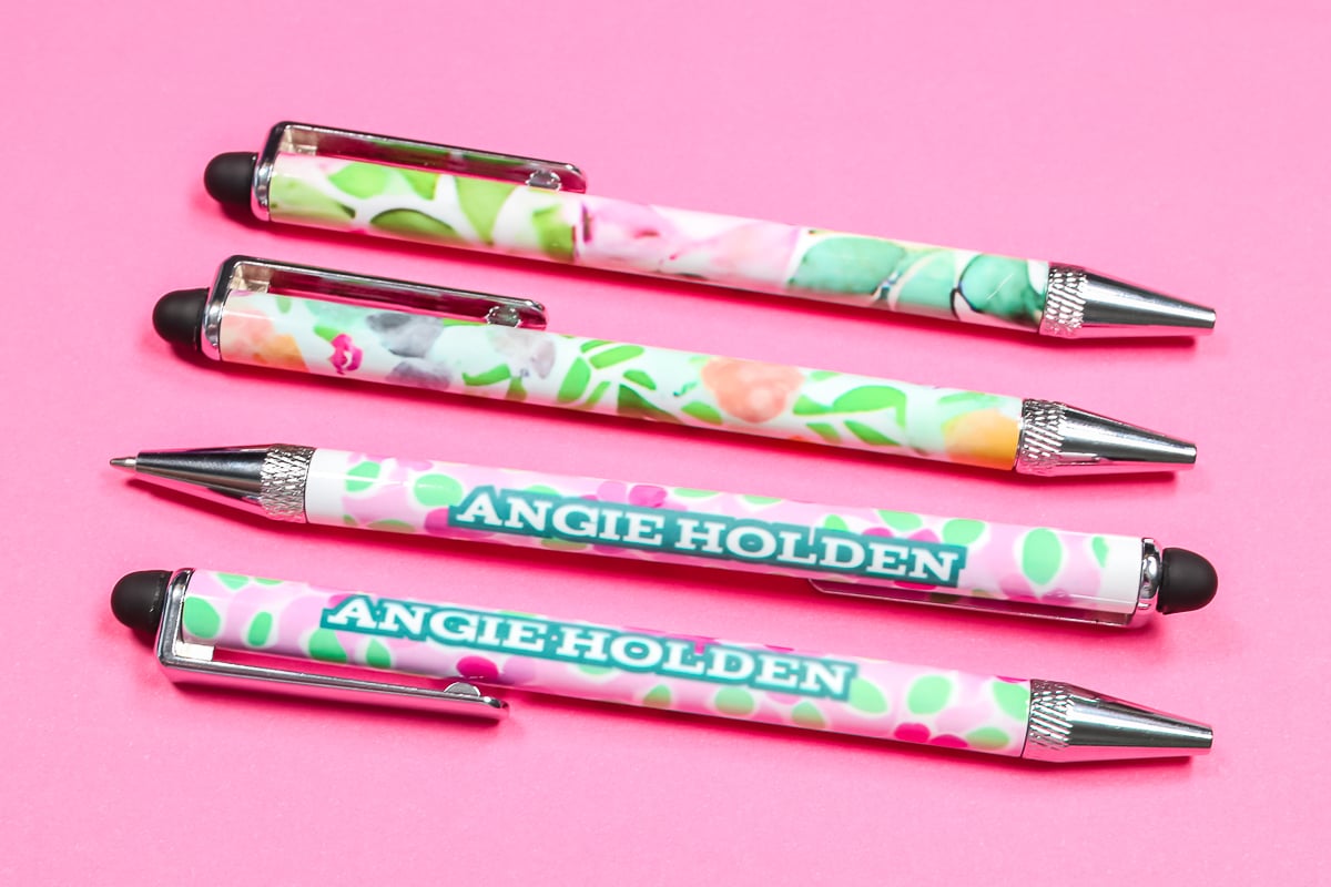 Finished customized pens with sublimation.