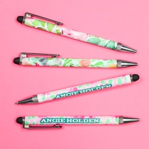 Sublimation wrapped finished pens.