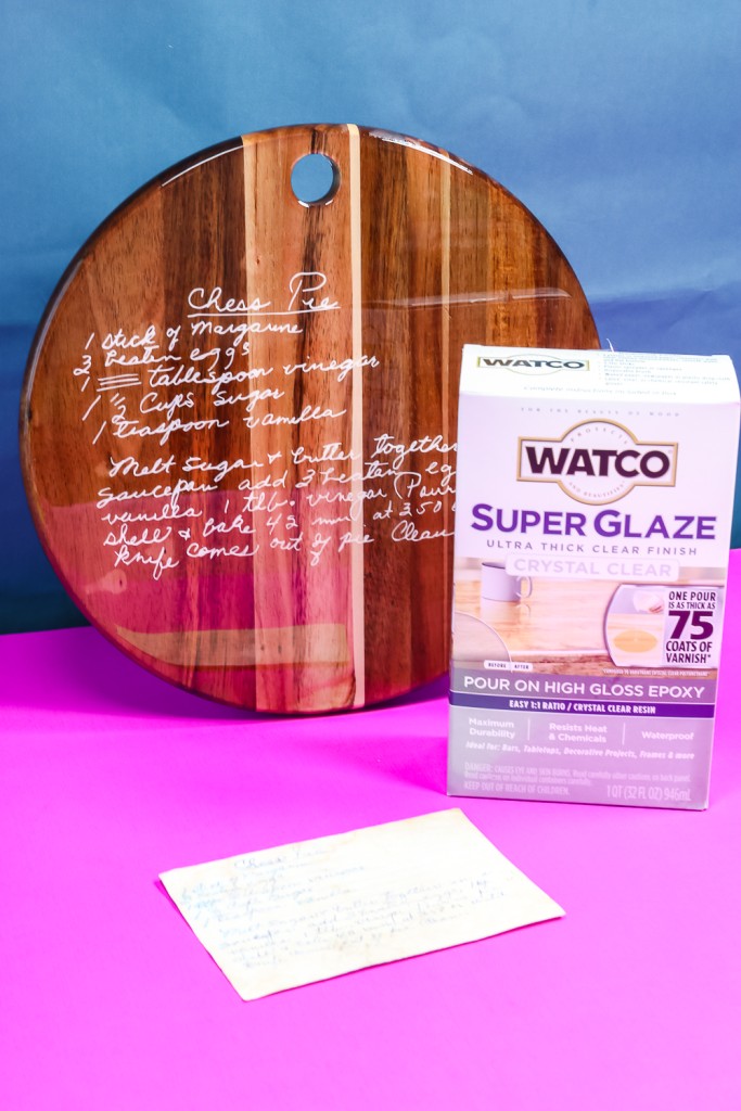 Watco Food Safe Sealer with Handwritten Recipe Project Idea Angie