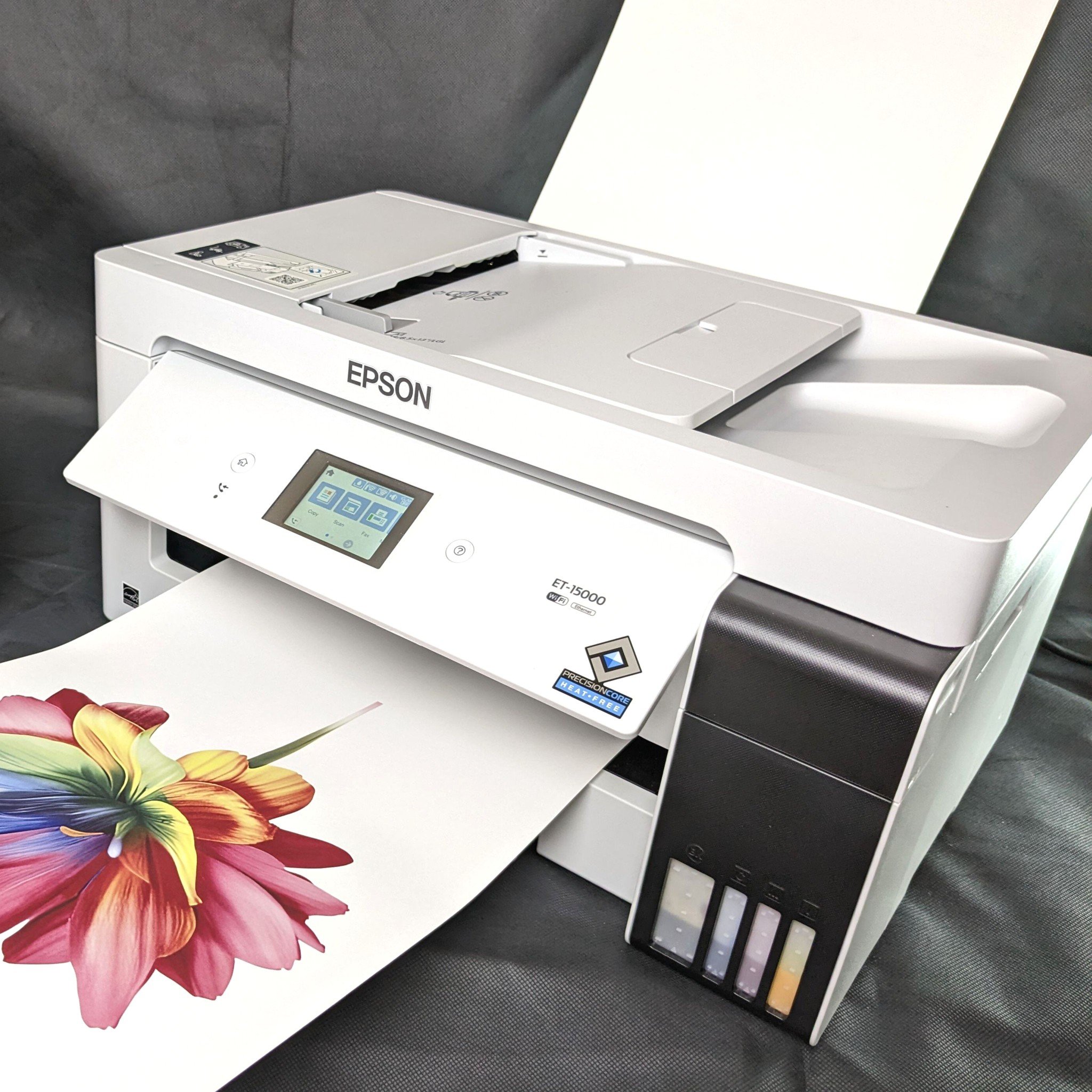 Large-format sublimation printer with image.