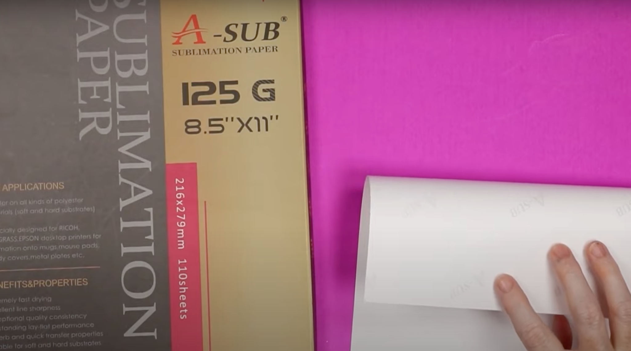 KIT A-SUB Sublimation Paper 8.5x11 + Sublimation Mouse Pad +