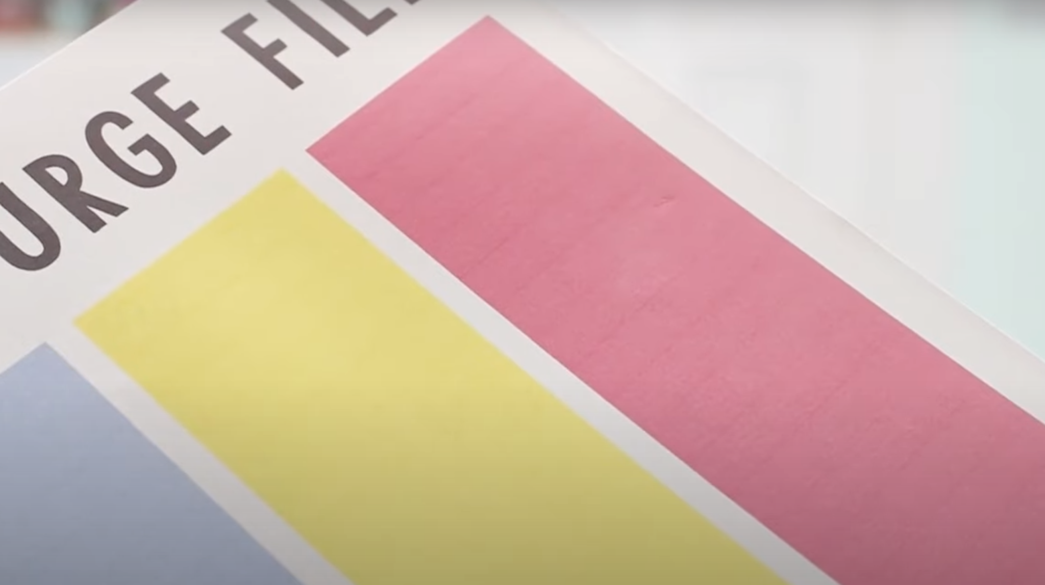 Print has lines in color sections.
