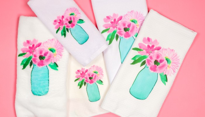 Finished sublimation kitchen towels.