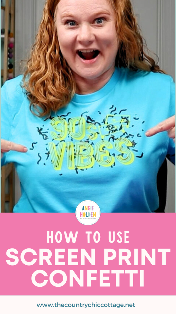 using screen print confetti with htv