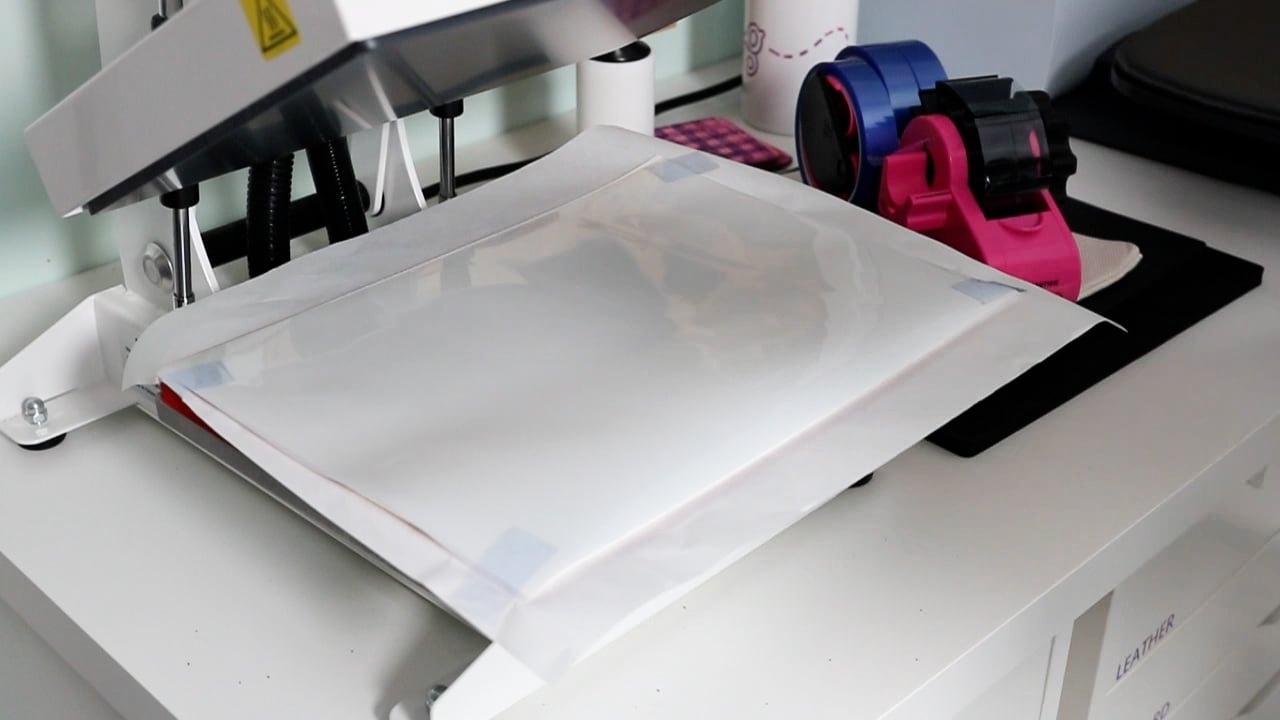 sublimation htv held in place with heat tape