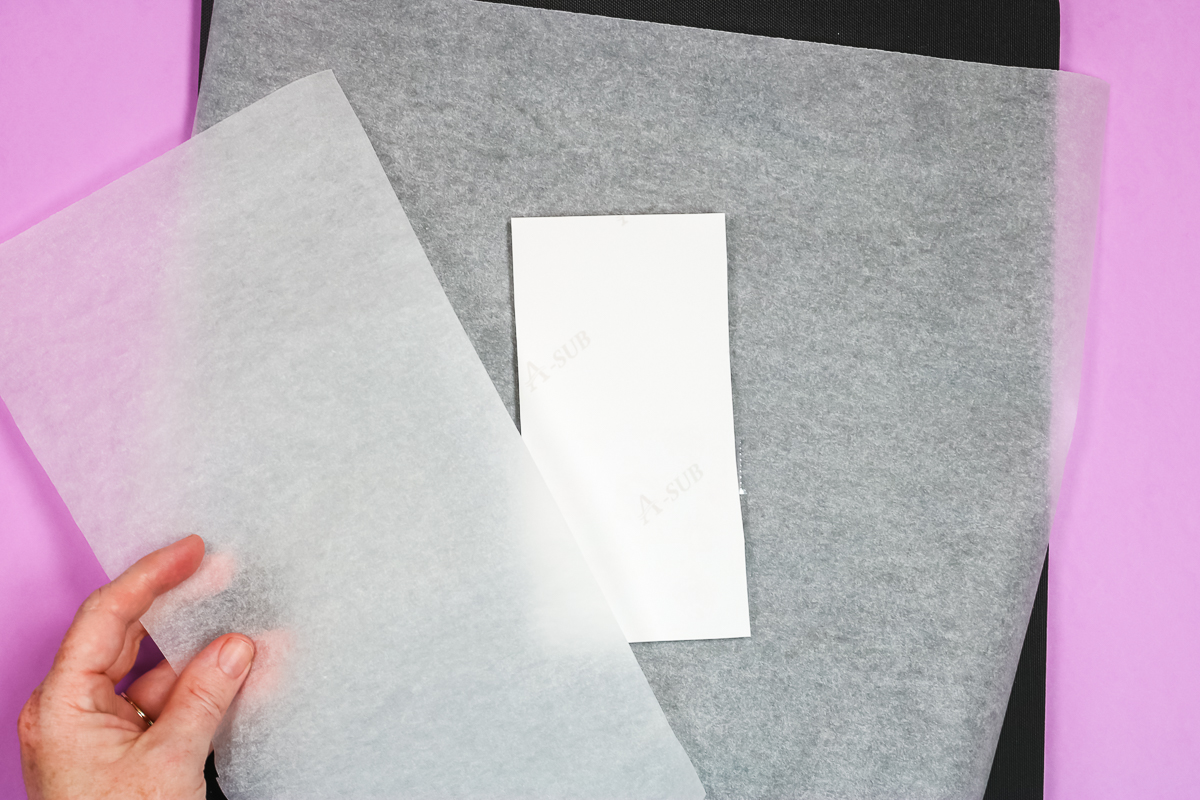 Cover with protective paper.