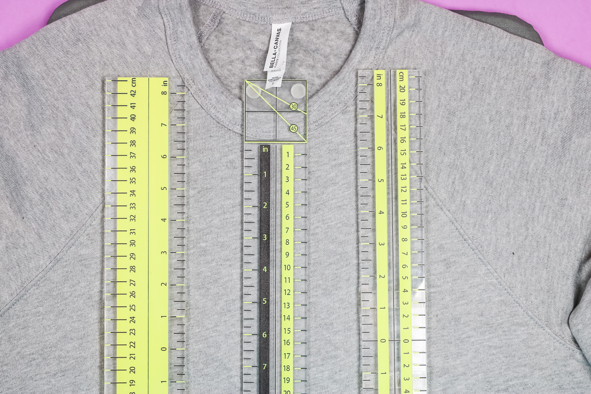 3 piece t-shirt design placement ruler.