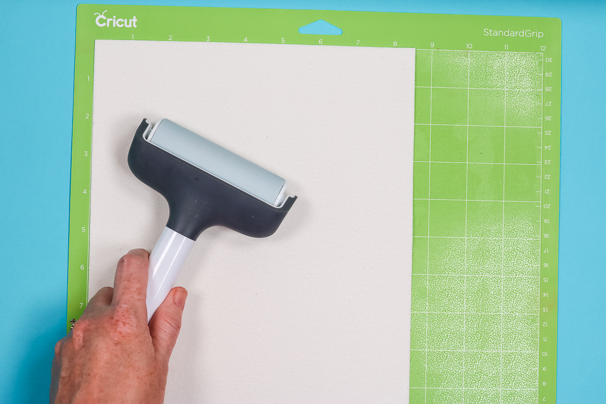 Add faux leather to Cricut cutting mat.