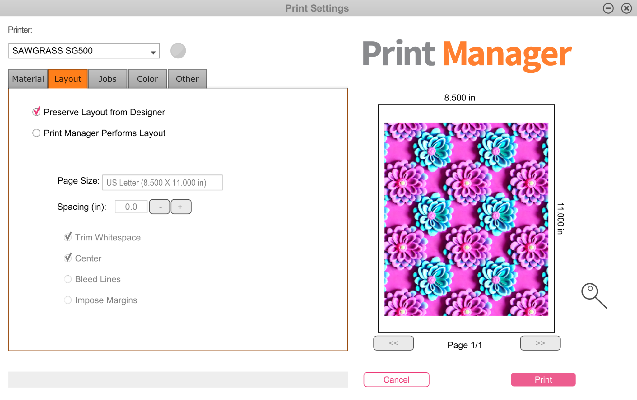 printing a tumbler wrap on a sawgrass printer