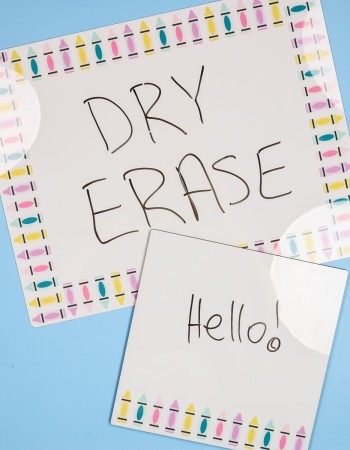 Finished sublimation dry erase board options.
