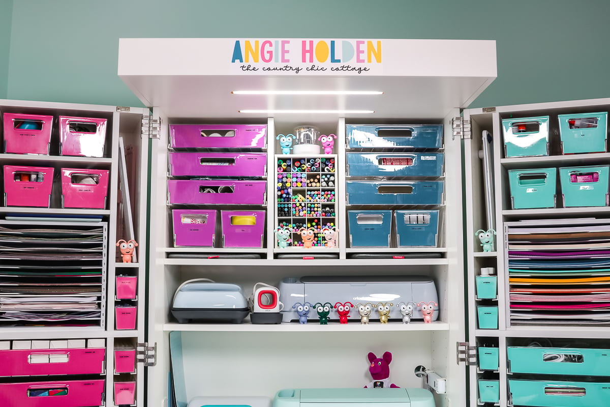 Organized Cricut Craft Room Tour - Angie Holden 2022 - Angie Holden The  Country Chic Cottage